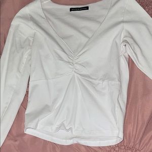 white long sleeve brandy melville top